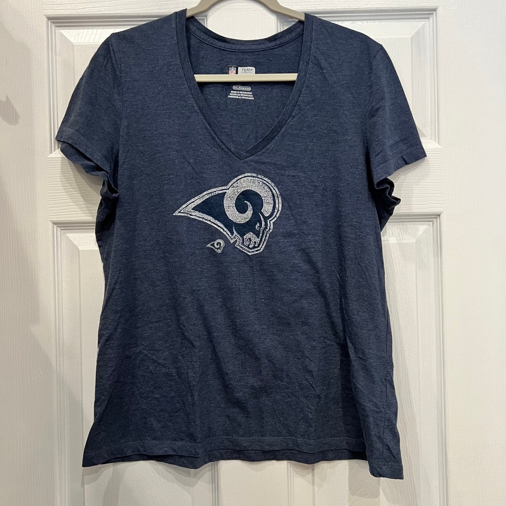 NFL Team Apparel Los Angeles Rams T-Shirt Cotton Blend Heathered Sporty XXL